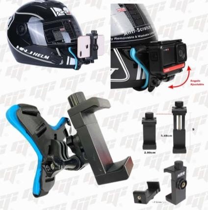 SOPORTE DE CASCO PARA ADAPTAR CELULAR O CAMARA
